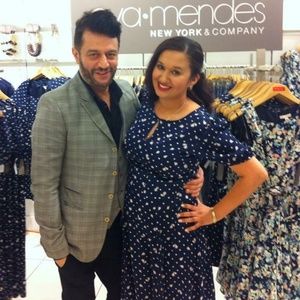 Eve Mendes Royal Blue Floral Dress